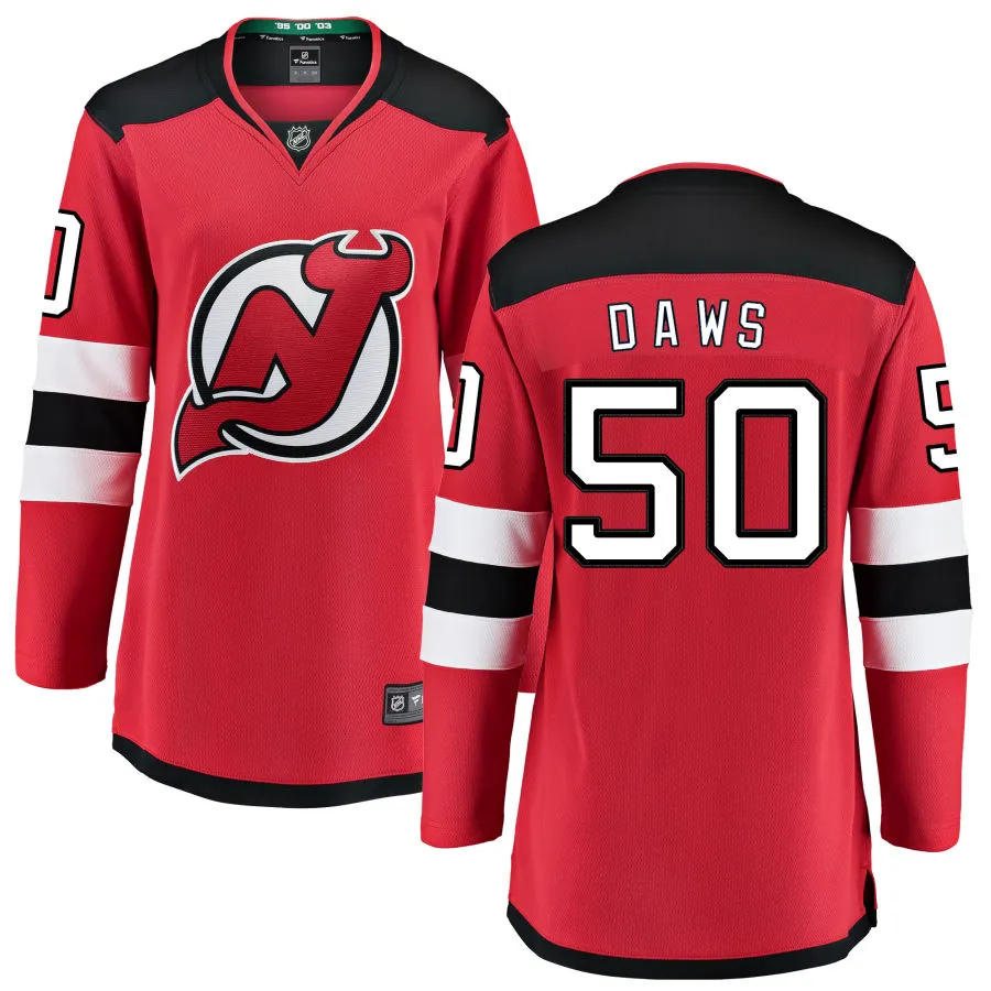 Nico Daws New Jersey Devils Fanatics Branded Women's Home Breakaway Jersey - Red