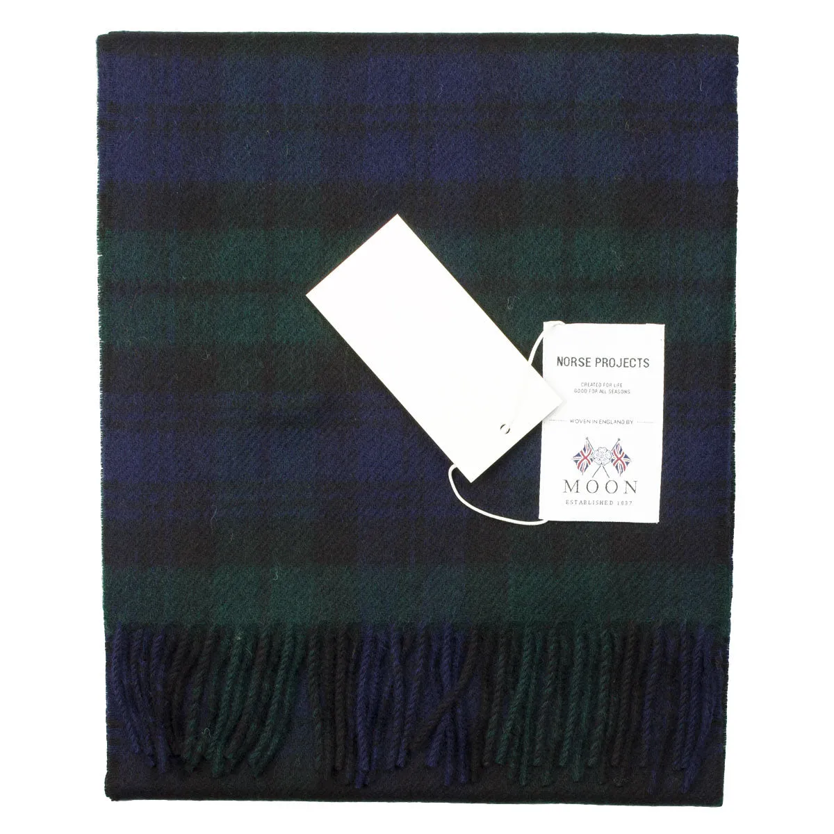 Norse Projects - Moon Checked Lambswool Scarf - Black Watch