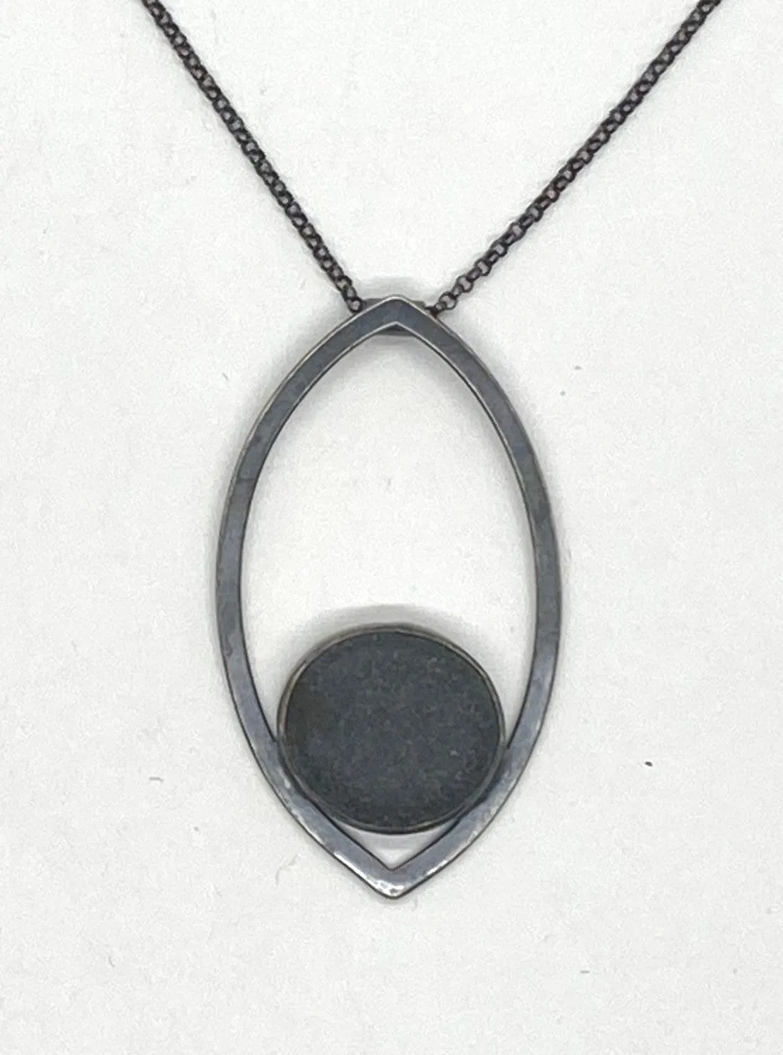 Open Leaf Rock Necklace