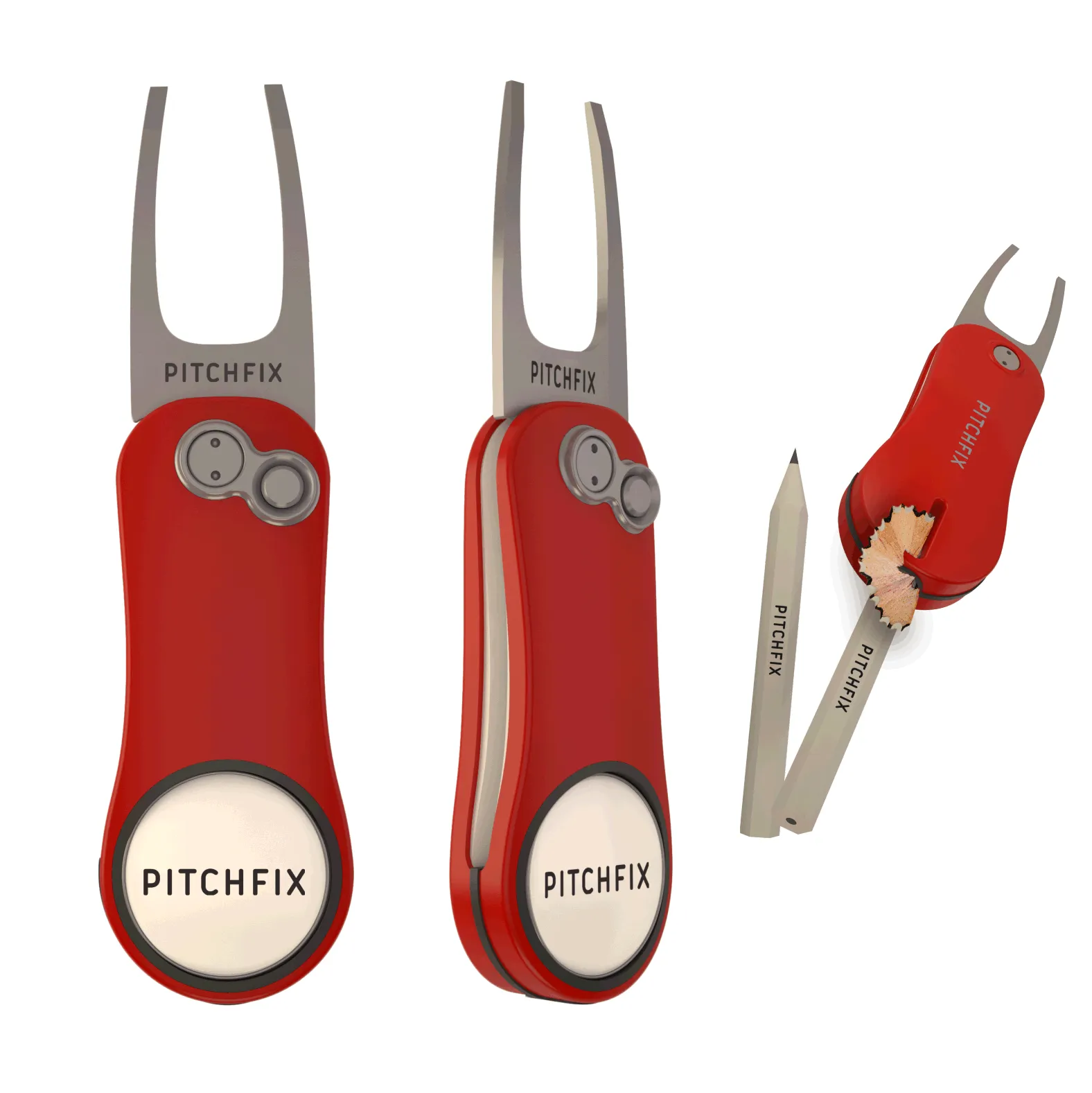 Pitchfix Hybrid 2.0 Divot Tool - Red