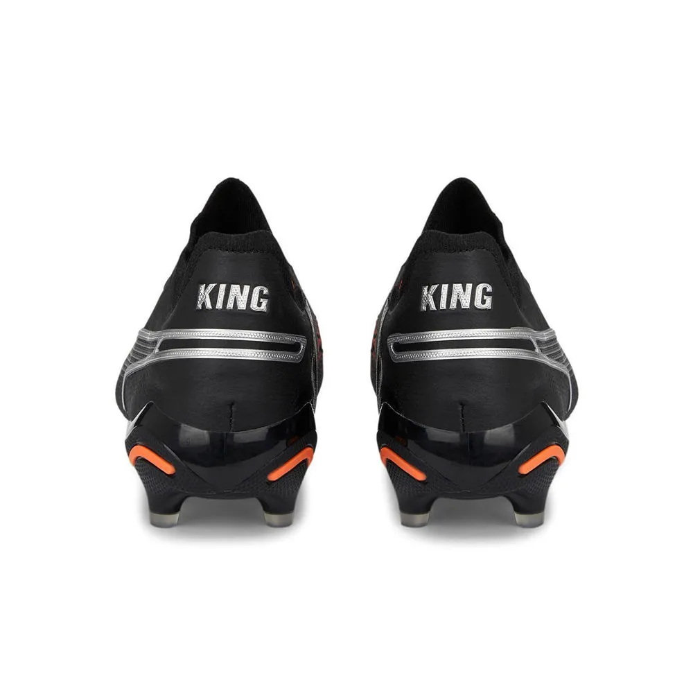 Puma King Ultimate FG/AG Football Boots (Black/Silver/Orange)