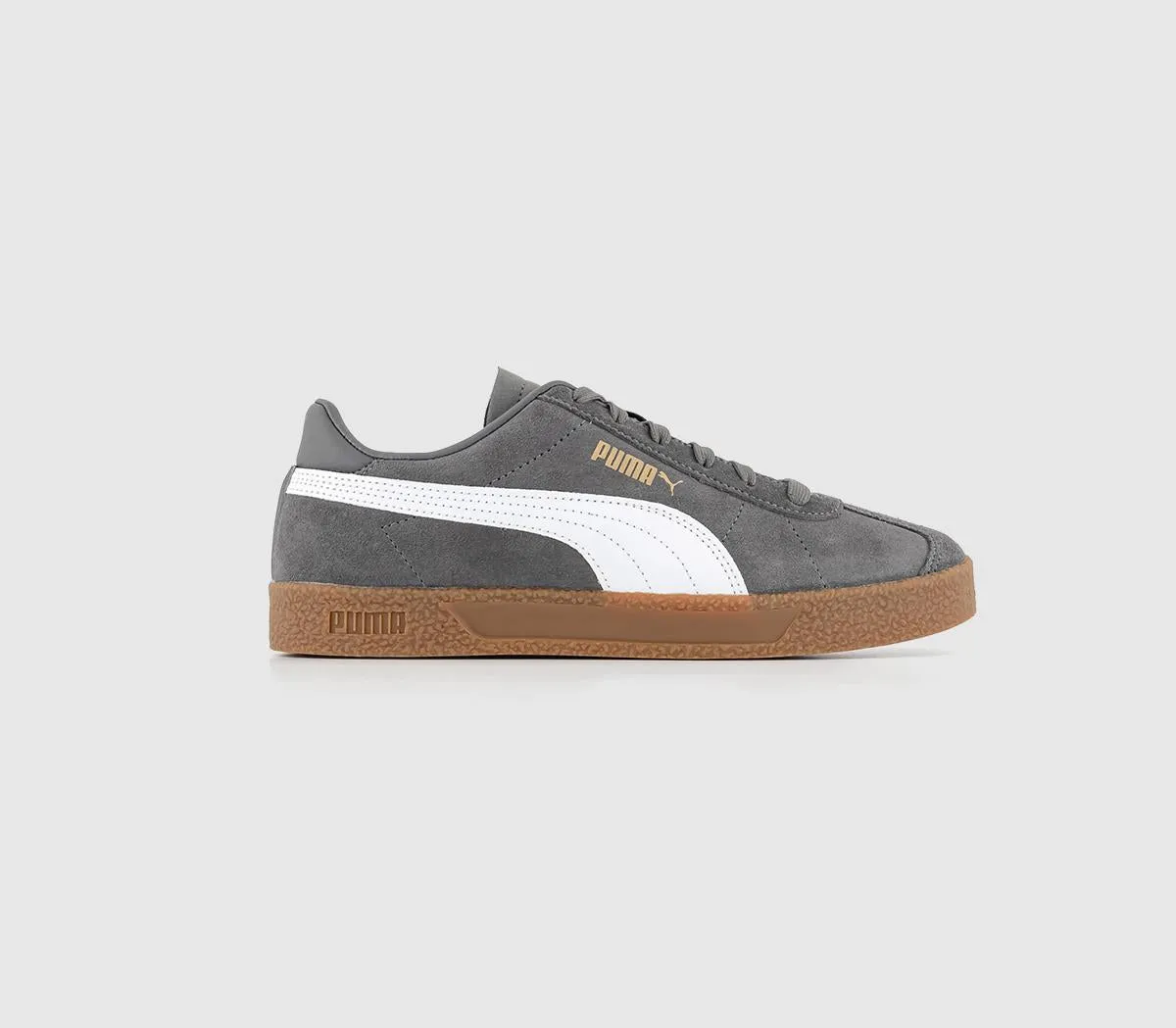 Puma Trainers Club Cool Dark Grey White Gold