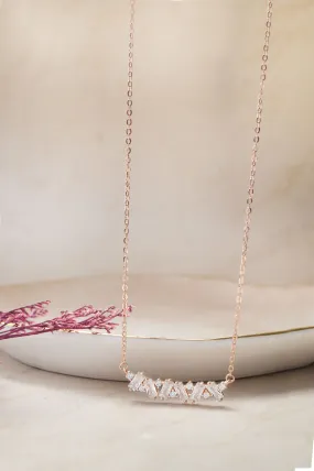 Random Beauty Rose Gold Plated Sterling Silver Chain Necklace