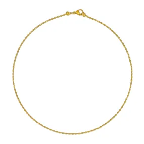 Rice Bead Oval Chain Necklace