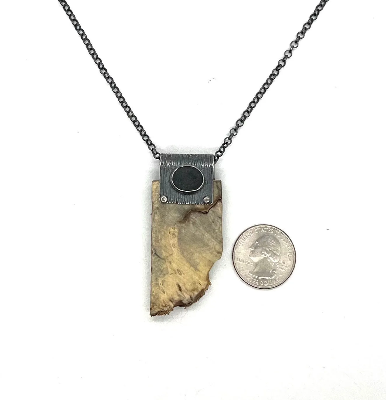 Rock Bail and Buckeye Wood necklace