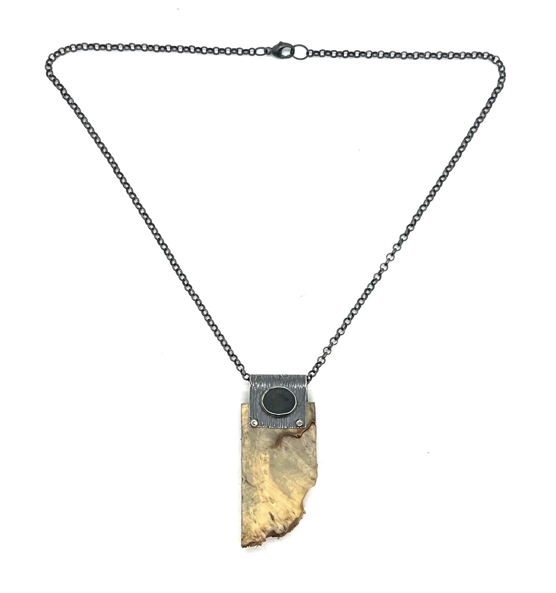 Rock Bail and Buckeye Wood necklace