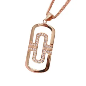 Rose Gold Hollow Geometric Pendant Necklace