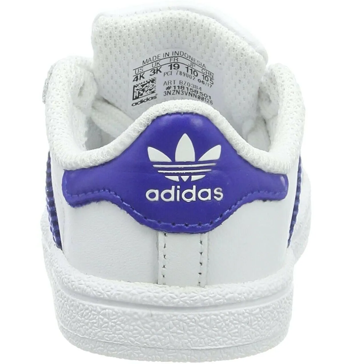 Scarpe bambino Adidas - Art.BZ0384 sneakers bianco con strisce blu