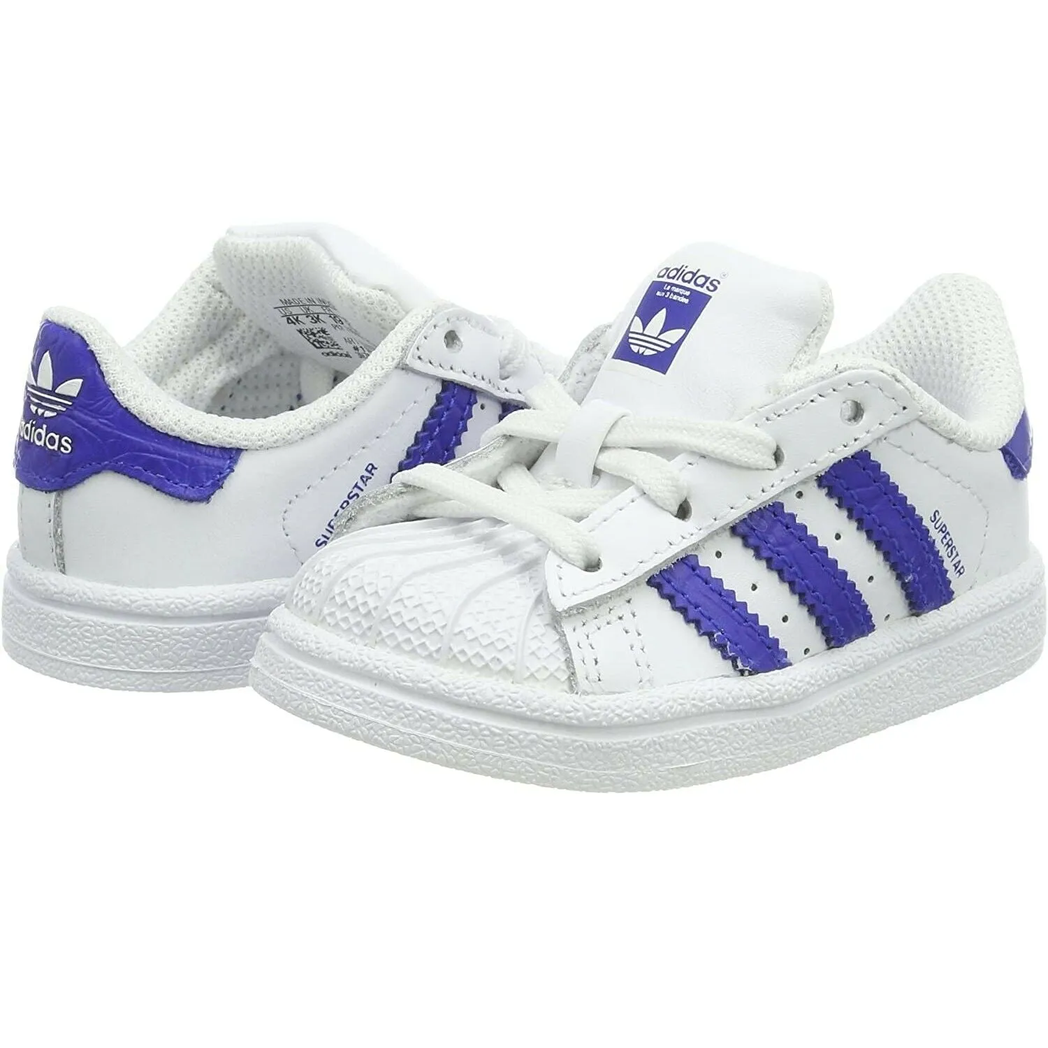 Scarpe bambino Adidas - Art.BZ0384 sneakers bianco con strisce blu