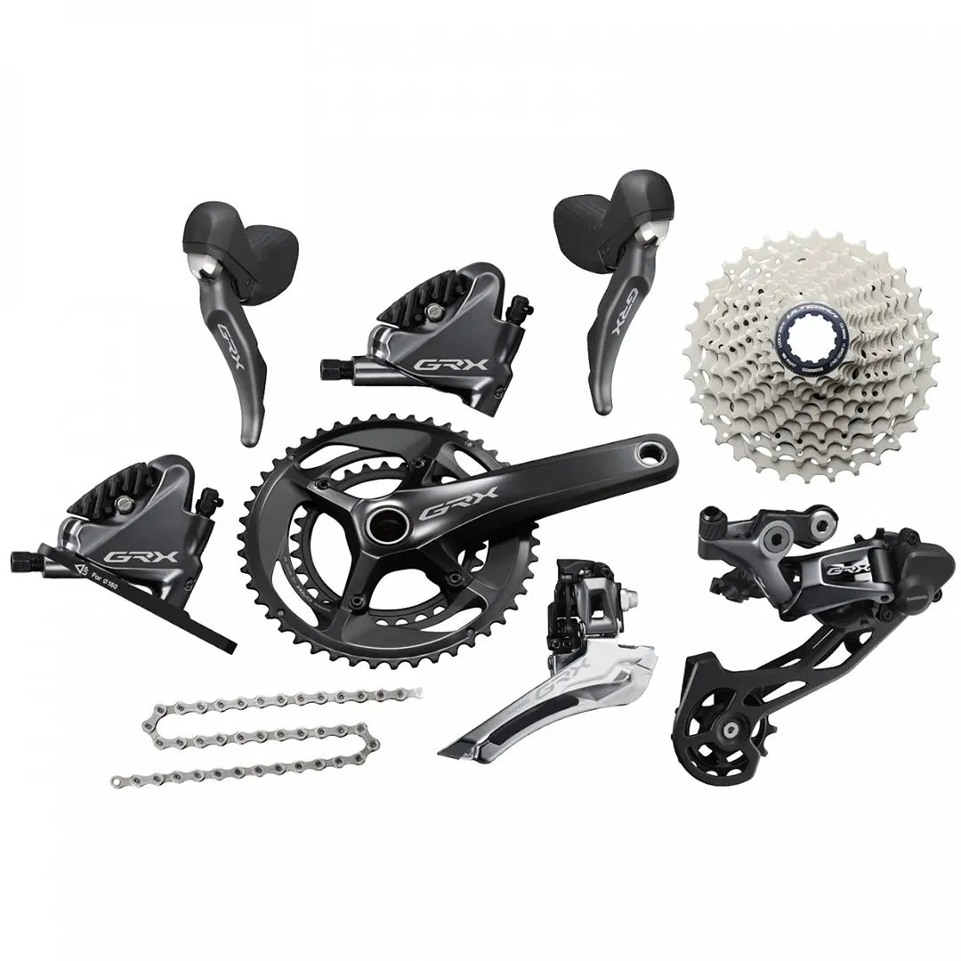 Shimano GRX-RX810 2x11 Disk Brake Groupset - 48/31T-172.5mm, 11-34T