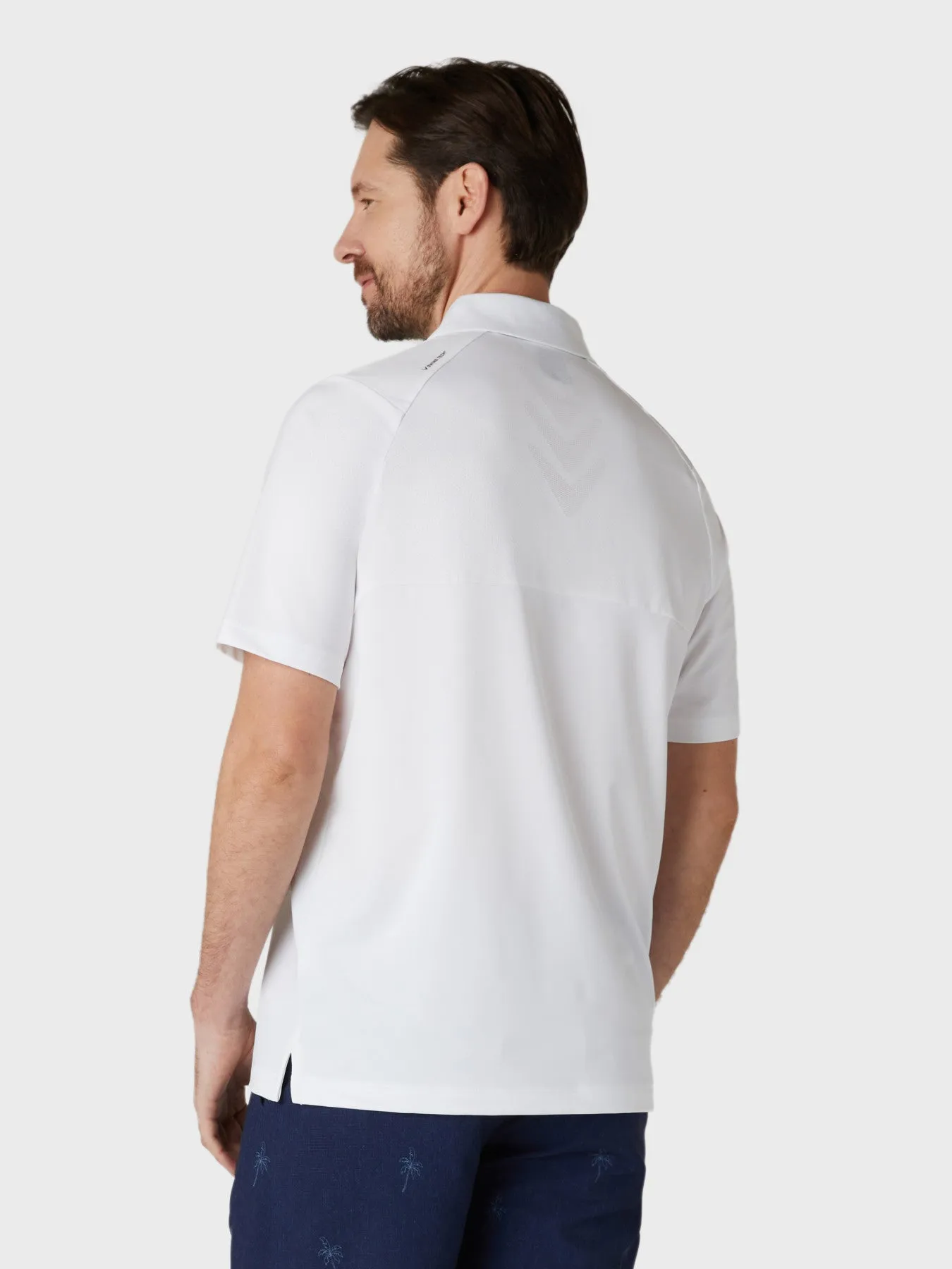 Short Sleeve Odyssey Block Polo Shirt In Bright White