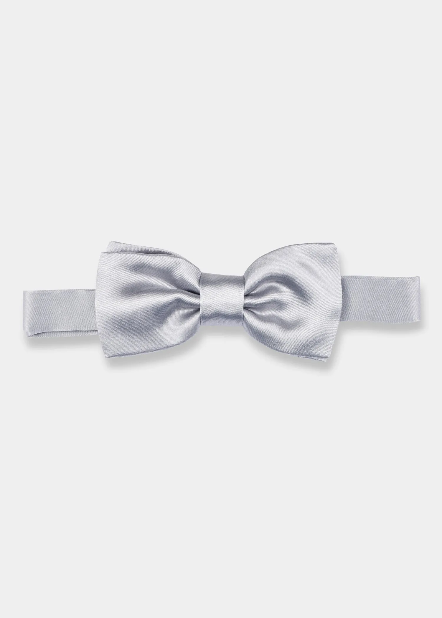 Silver Handmade Silk Bow Tie