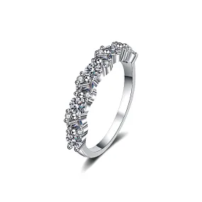 Silver Moissanite Setting Wedding Ring