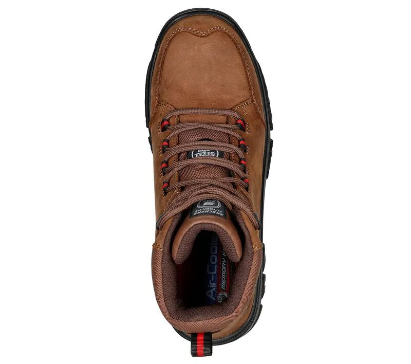 'Skechers' Men's Work: 6 Burgin-Benafick EH WP Steel Toe - Dark Brown (Wide)