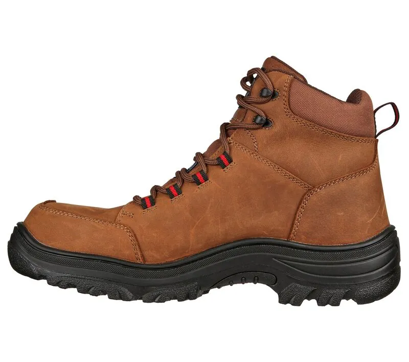 'Skechers' Men's Work: 6 Burgin-Benafick EH WP Steel Toe - Dark Brown (Wide)