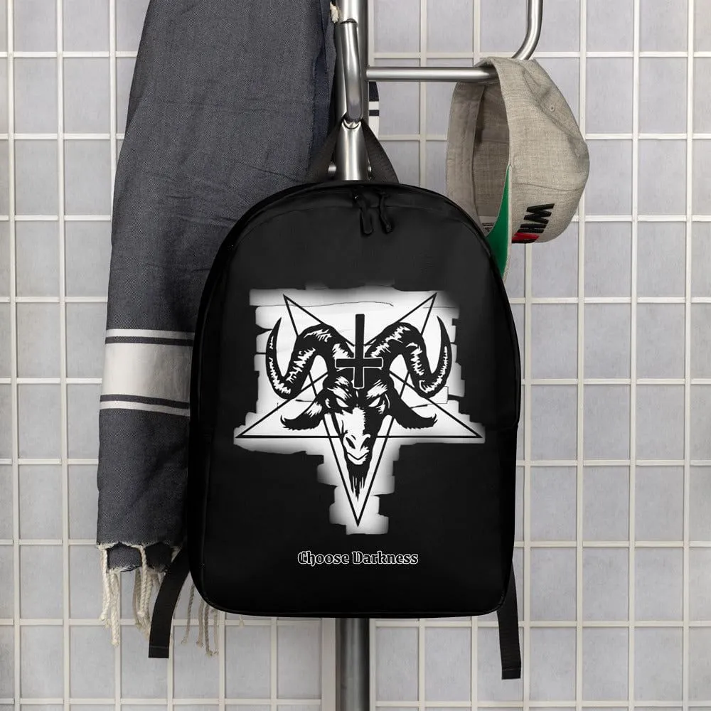 Soft Goth Backpack / Baphomet Print / Pentacle / Ankh