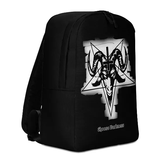 Soft Goth Backpack / Baphomet Print / Pentacle / Ankh