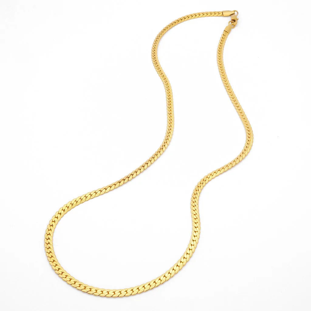 Stainless Steel 4mm Pattern Link Chain Necklace