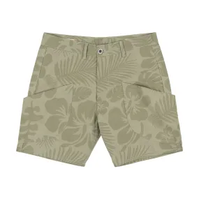 TSPTR Green Aloha Floral Print Zuma Short