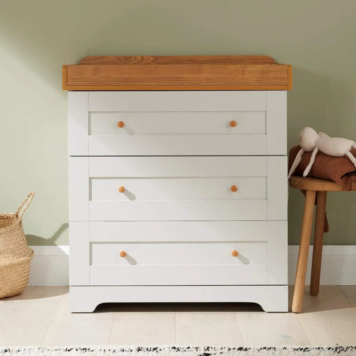 Tutti Bambini Rio Chest Changer - Dove Grey/Oak