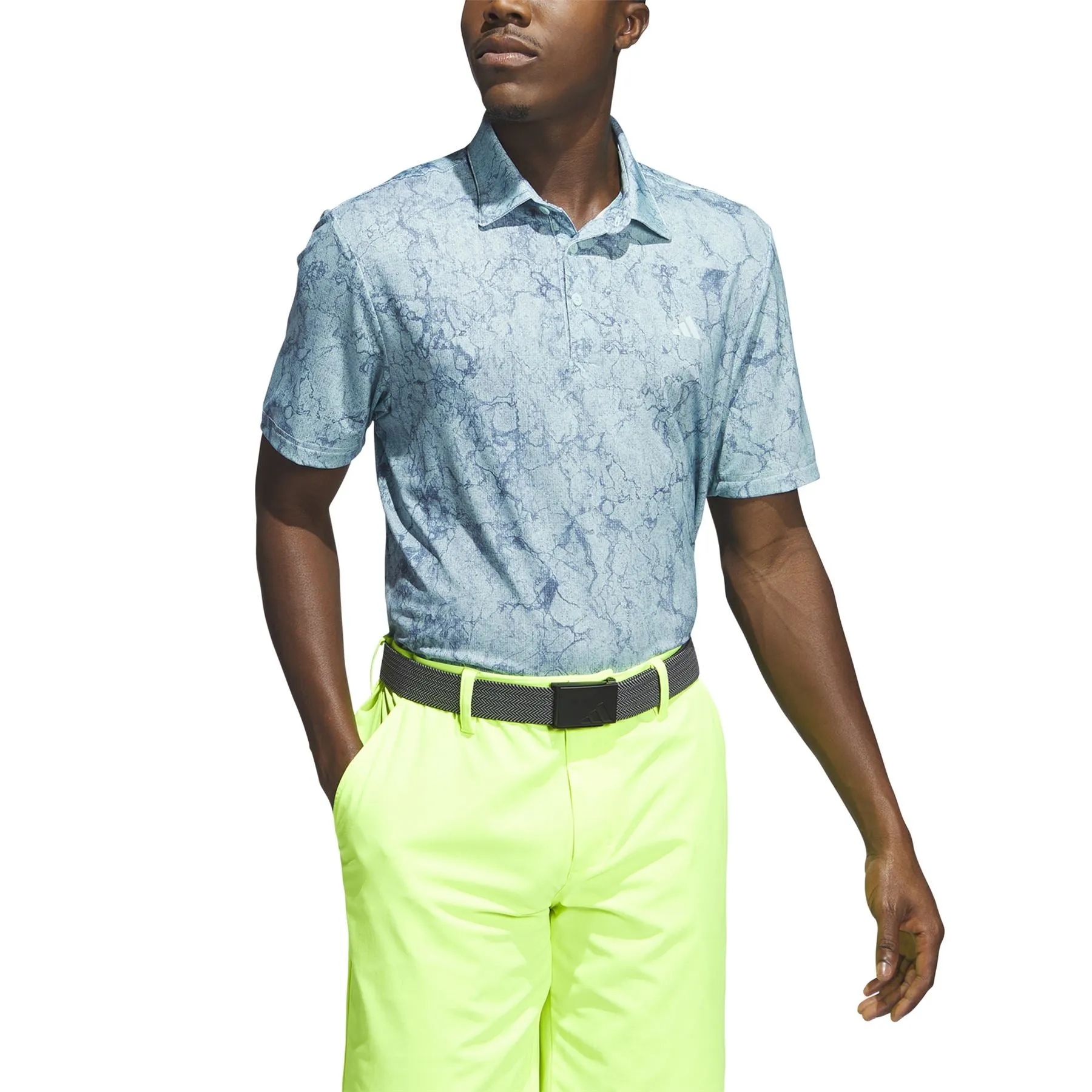 Ultimate365 Sun Energy Printed Polo Semi Flash Aqua - W23