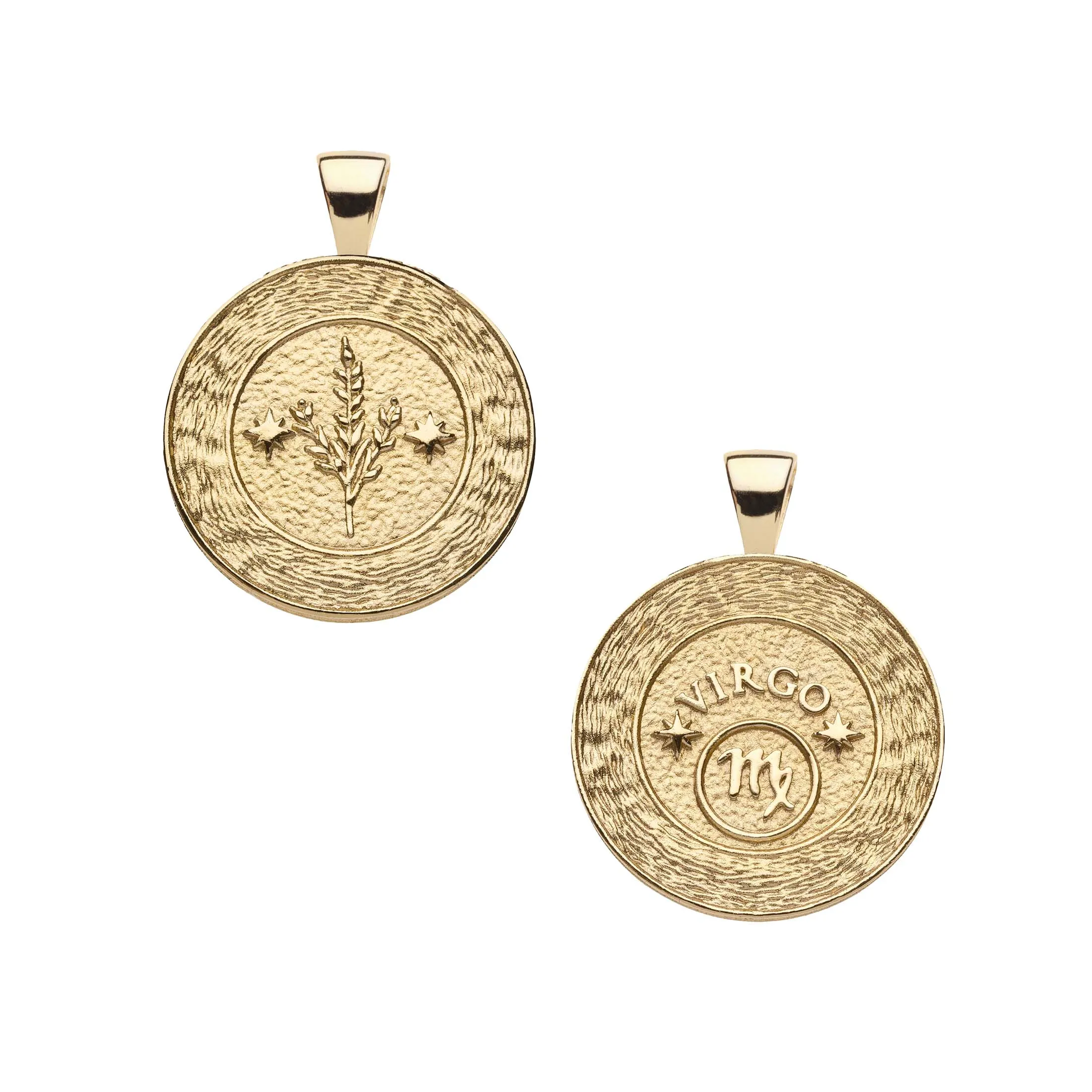 VIRGO JW Small Zodiac Pendant Coin - Aug 23 - Sep 22