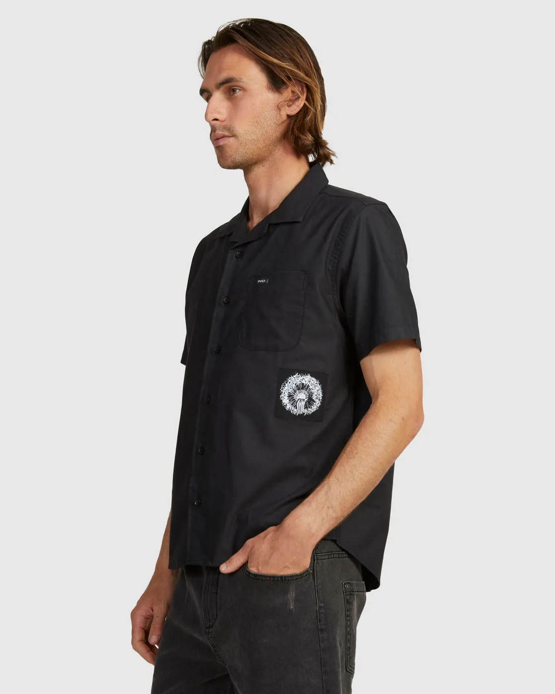 Wendel Patches Short Sleeve Shirt - Black