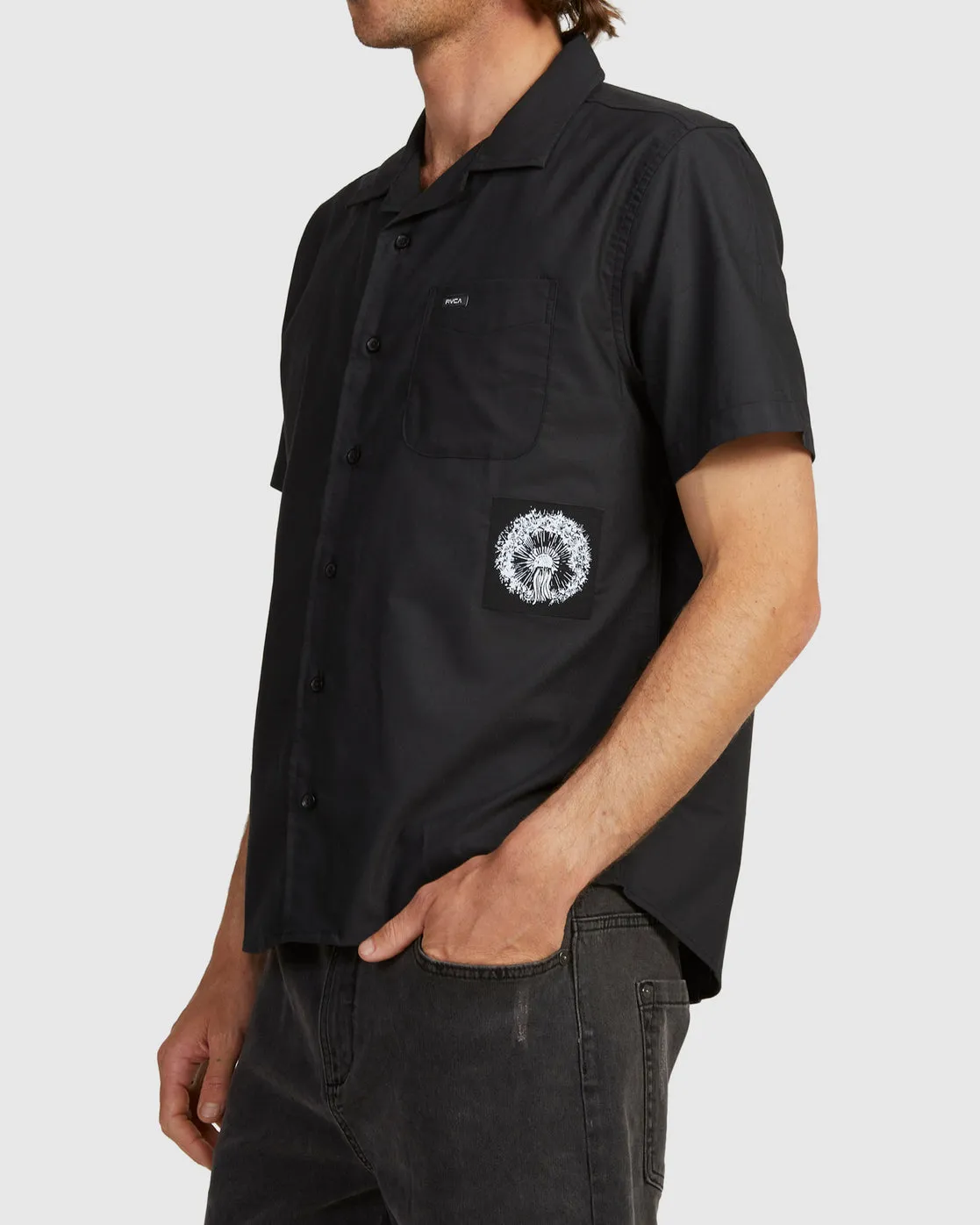 Wendel Patches Short Sleeve Shirt - Black