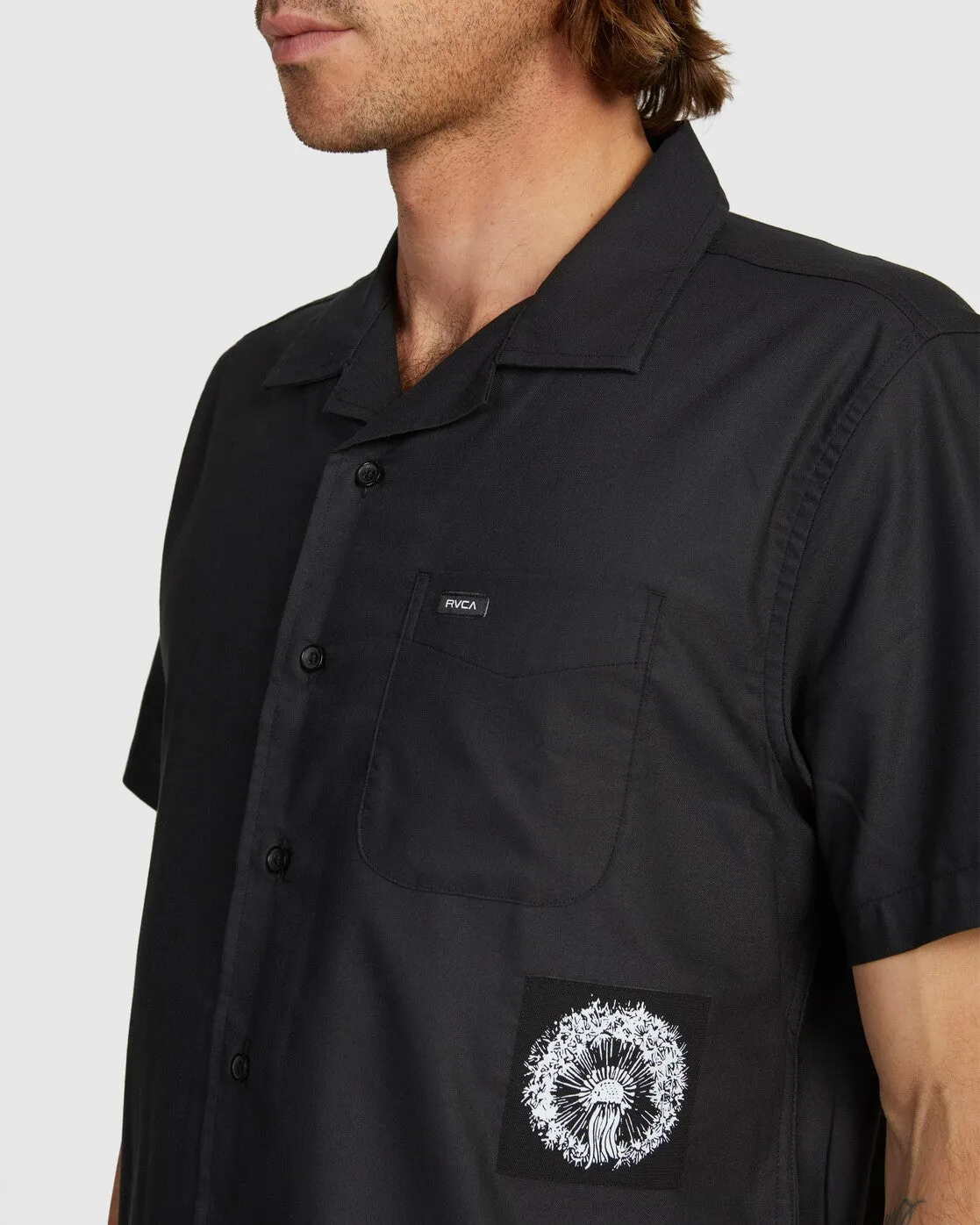 Wendel Patches Short Sleeve Shirt - Black