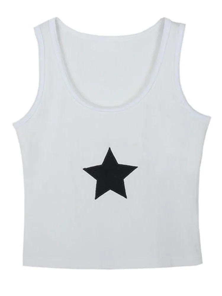 Women Punk Retro Star Tank Tops