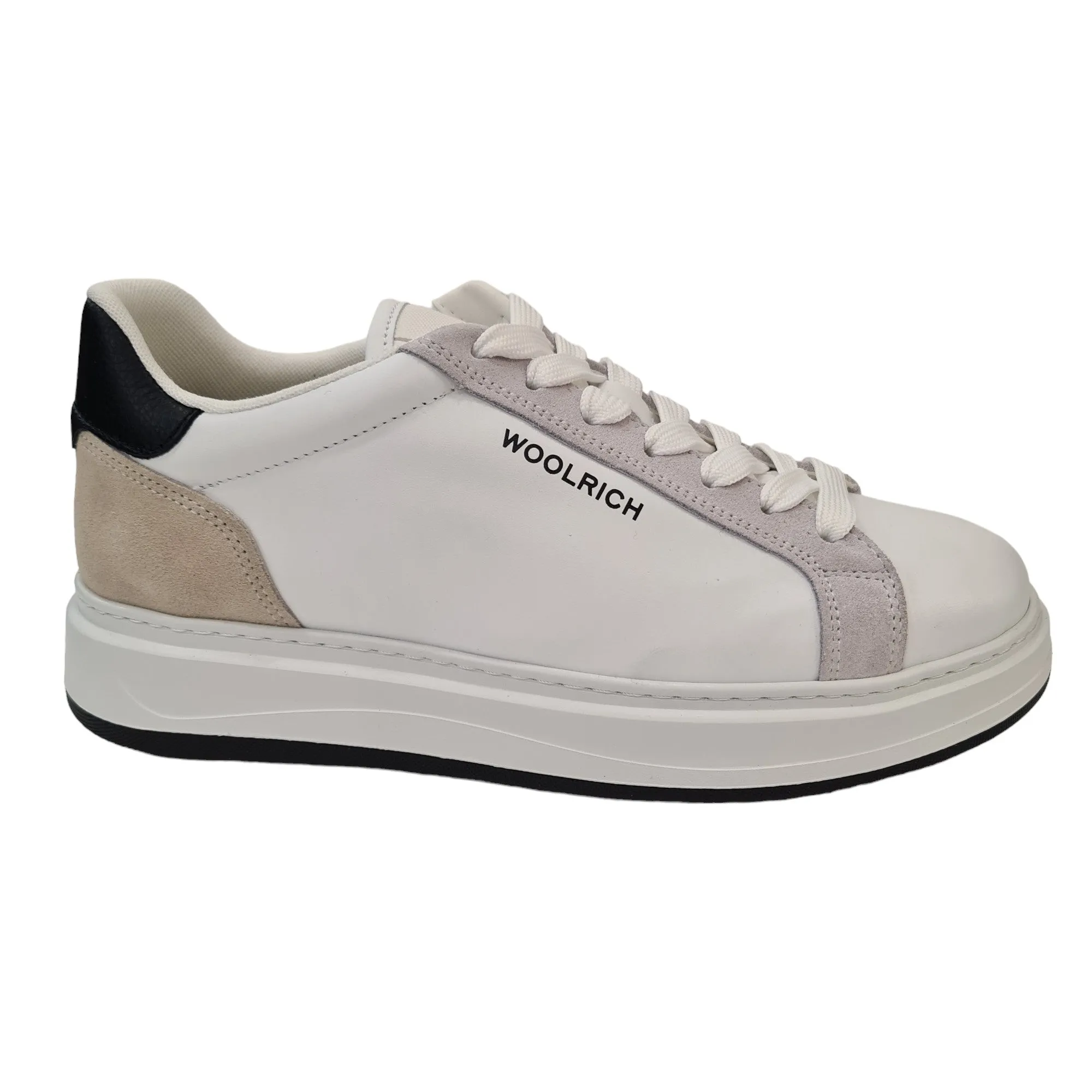 Woolrich Sneakers Uomo Bianco-Beige-Nero Rif.31