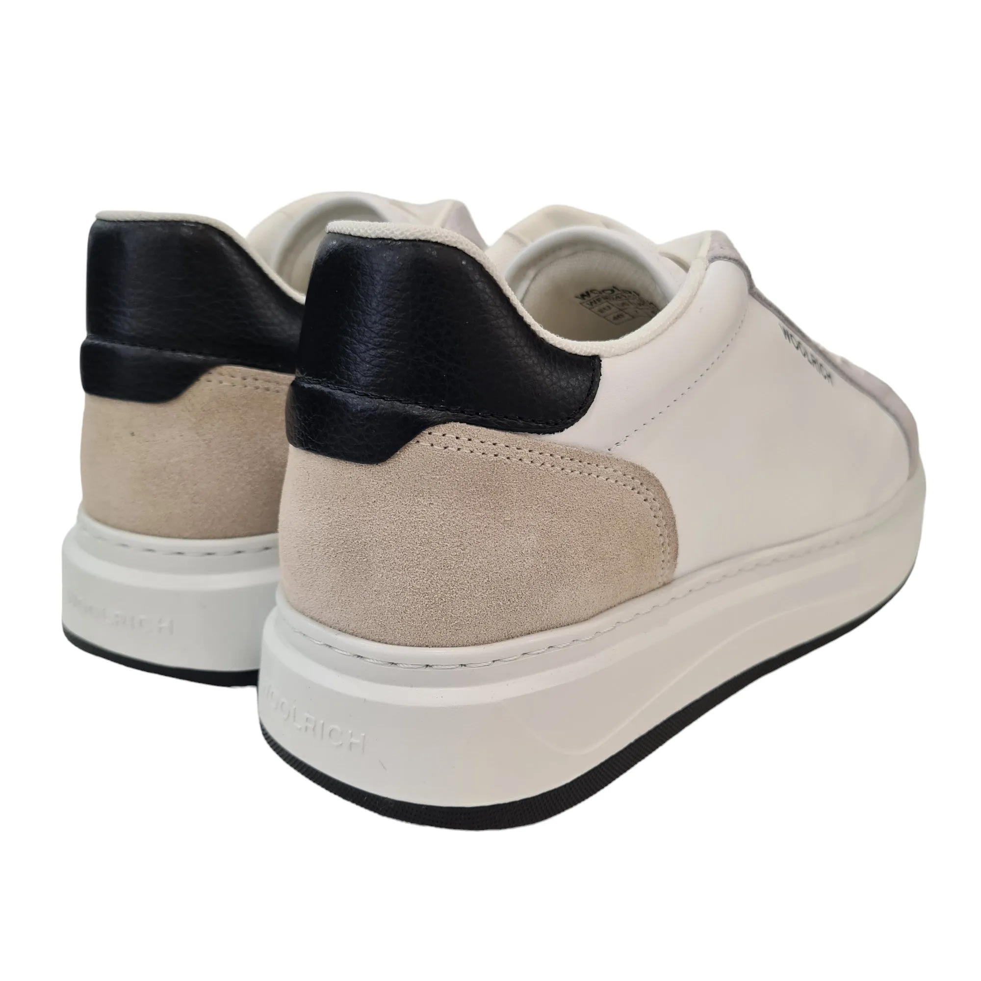 Woolrich Sneakers Uomo Bianco-Beige-Nero Rif.31